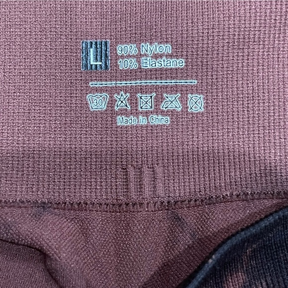 Women's Brown and Black Tie-Dye Leggings - Picture 8 of 8